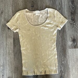 MICHAEL KORS GOLD SEQUIN TOP